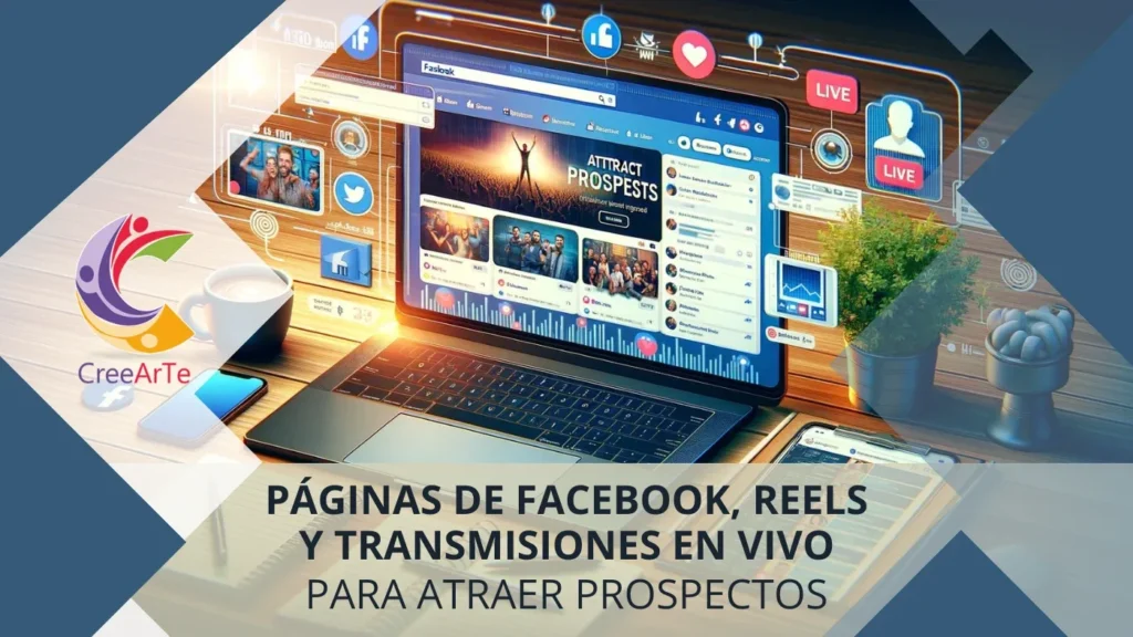 Estrategias para atraer prospectos utilizando páginas de Facebook, Reels y transmisiones en vivo.