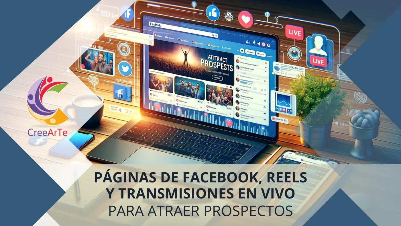 Estrategias para atraer prospectos utilizando páginas de Facebook, Reels y transmisiones en vivo.