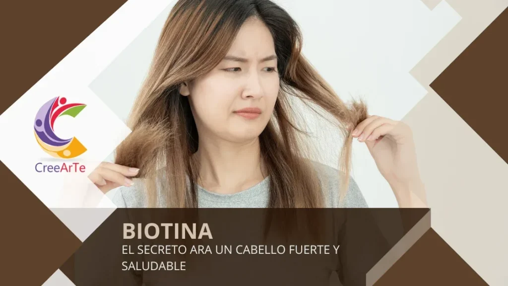 Mujer mirando su cabello dañado y buscando soluciones para fortalecerlo con biotina.