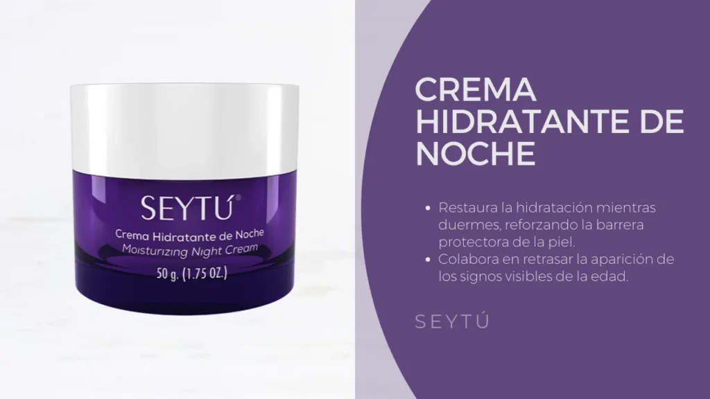 Crema de uso nocturno, formulada para mejorar los niveles de hidratación y vitalidad en la piel, actuando en el momento en que la piel es más receptiva y su capacidad de auto reparación es más óptima. Despertarás con una piel visiblemente más hidratada y renovada.