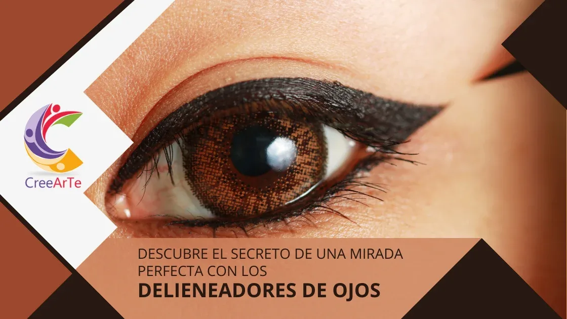 Primer plano de un ojo marrón con delineador negro aplicado con precisión, destacando la intensidad del maquillaje.