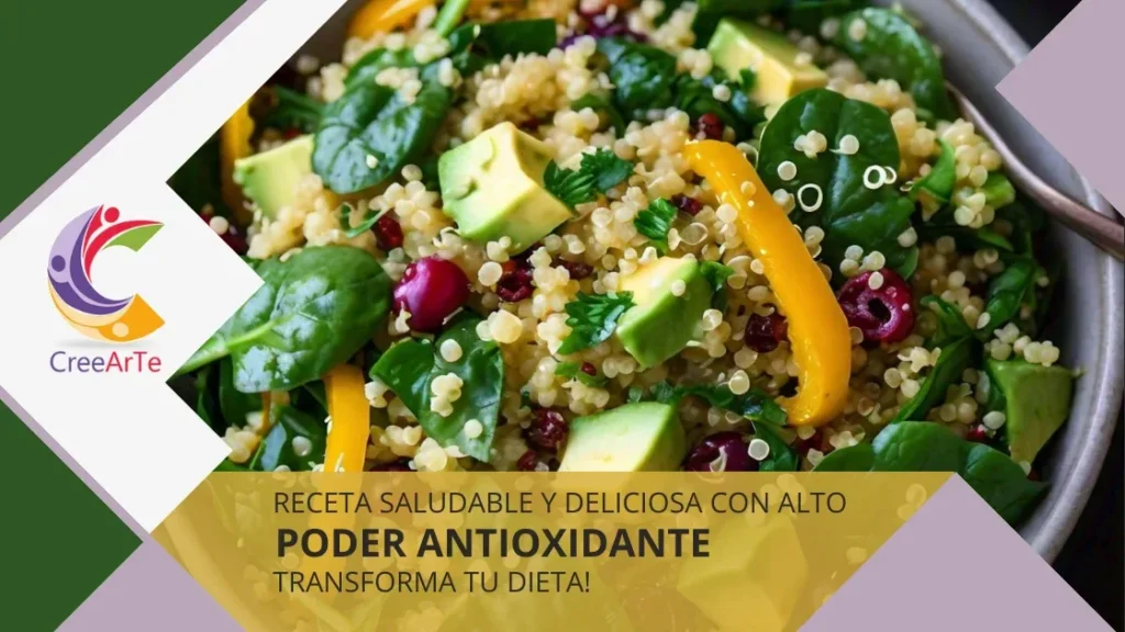 Ensalada saludable con vegetales frescos y quinua.