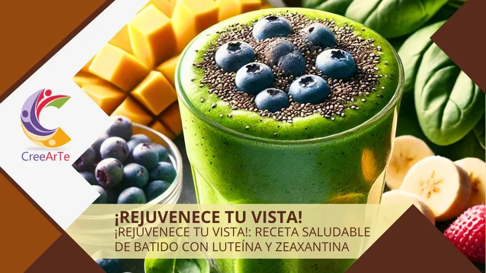 Batido verde saludable con arándanos y chía