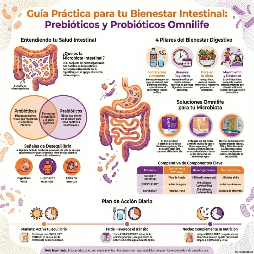 Infografia Guía práctica para el bienestar intestinal